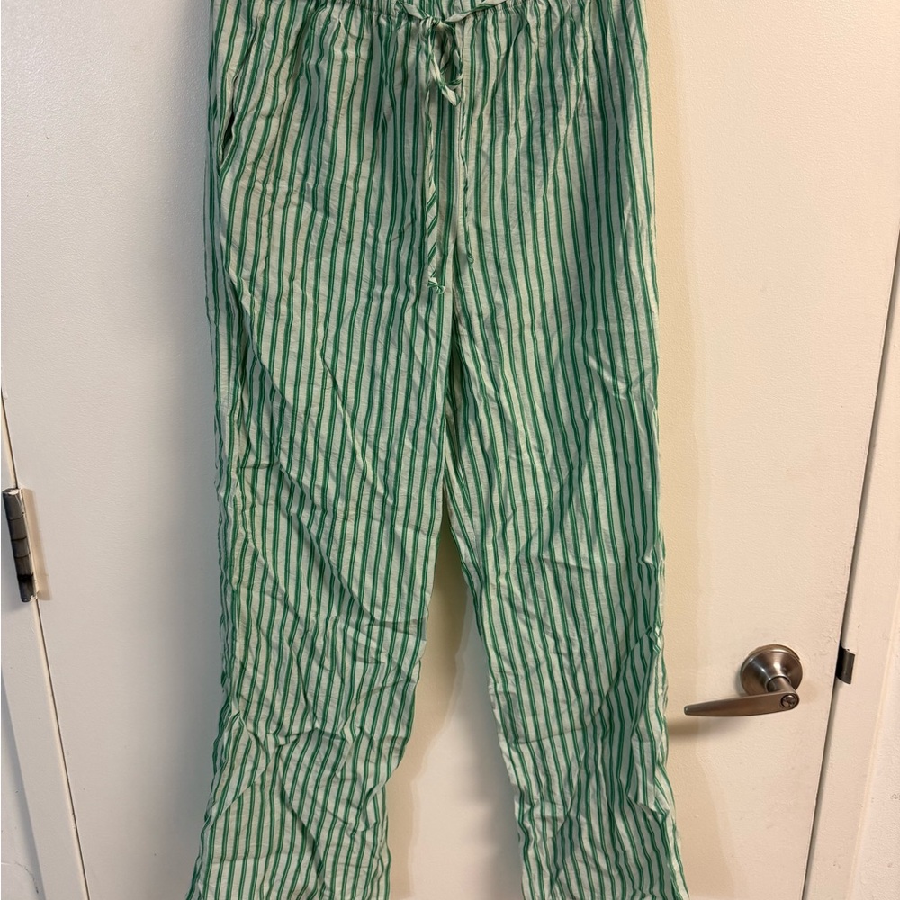 Sienna Sky Green Striped Women's Pants